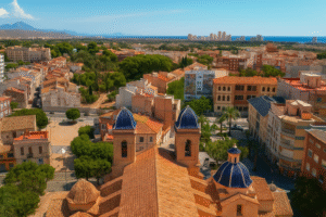 Город Сан-Хуан-де-Аликанте, вид с воздуха