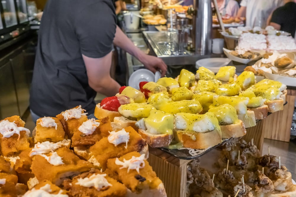 A selection of traditional Spanish tapas